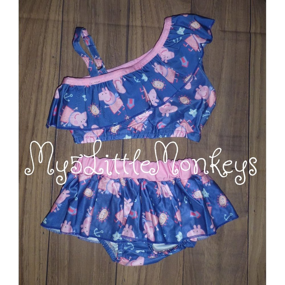 Boutique Peppa Pig Ruffle Bikini Swimsuit
